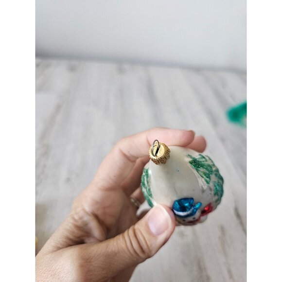 Vintage snowman Columbia Forest house ornament glass tree Xmas - Picture 9 of 9